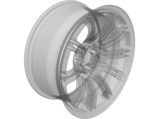 Rim 17 inch 10 spoke 3D Model preview