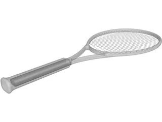 Tennis Racquet 3D Model preview