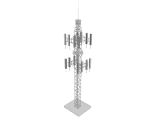 Cell Tower 3D Model preview