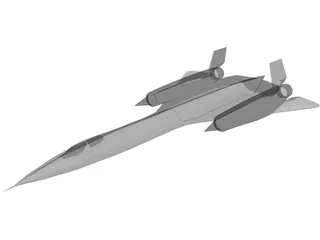Lockheed SR-71 Blackbird 3D Model preview
