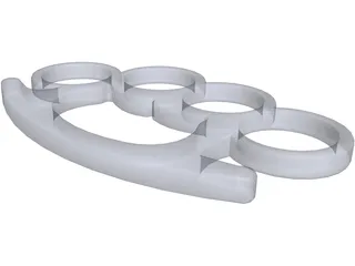 Brass Knuckles 3D Model preview