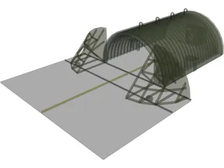 Tabvee Aircraft Shelter 3D Model preview