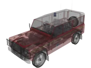 Land Rover Defender 110 Fire 3D Model preview