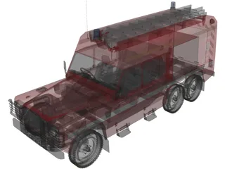 Land Rover Defender 126/HCB Angus 6x6 3D Model preview