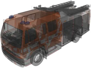 DAF Leyland 55 Fire 3D Model preview