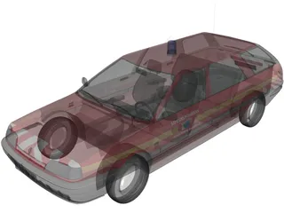 Renault 21 Nevada Fire 3D Model preview