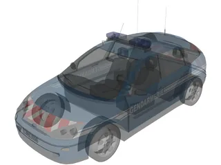 Ford Focus Gendarmerie 3D Model preview