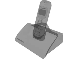 Panasonic Phone 3D Model preview