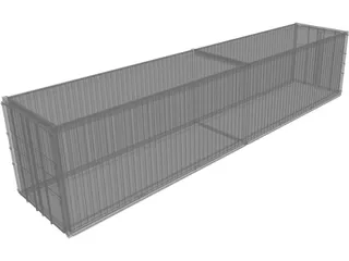 Shipping Container 40 3D Model preview