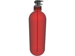 Gun Cap on Bottle 3D Model preview