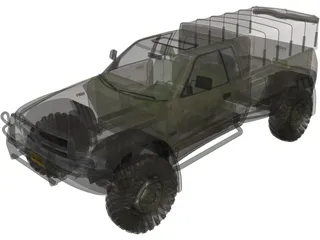 Dodge RAM Army 3D Model preview