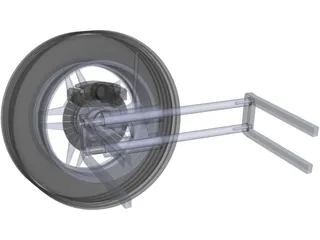Sliding Pillar Suspension 3D Model preview