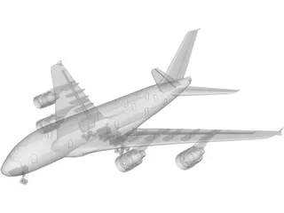 Airbus A380 3D Model preview