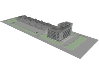 Logistic Company Complex 3D Model preview