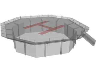 Heli Pad 3D Model preview