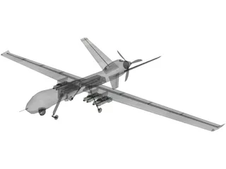 General Atomics MQ-9 Reaper UAV Drone 3D Model preview