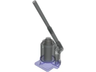 Hydraulic Jack 3D Model preview