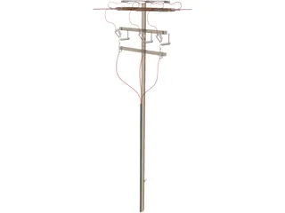 Electrical Pole 3D Model preview