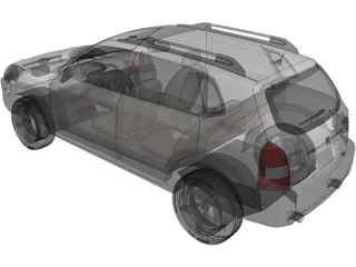 Hyundai Tucson V6 (2005) 3D Model preview