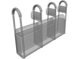 Jockey Seat 3 Person 3D Model preview