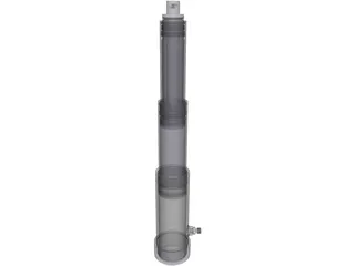 Telescopic Hydraulic Cylinder 3D Model preview
