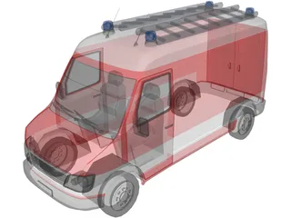 Firetruck Small 3D Model preview