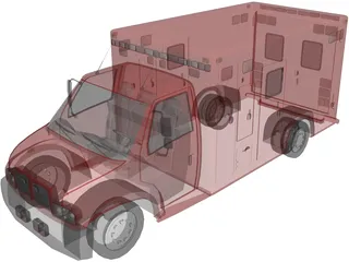 Firetruck Small 3D Model preview