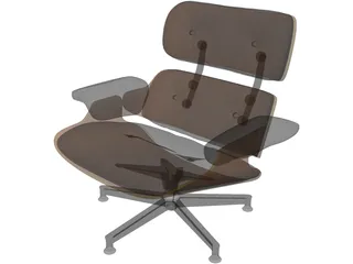 Eames Lounge Chair 3D Model preview