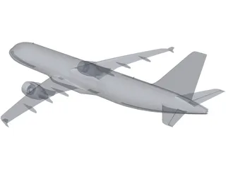 Airbus A320 3D Model preview