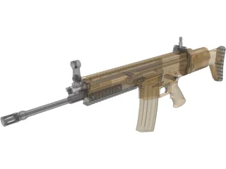 FN SCAR Mark16 N091210 Gun 3D Model preview