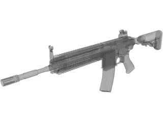 HK 416 3D Model preview