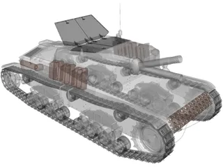 Semovente 75mm 3D Model preview