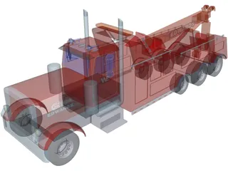 Peterbilt Tri-Axle Wrecker 3D Model preview