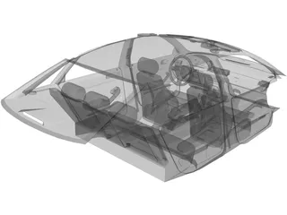 Interior Audi RS6 (2003) 3D Model preview