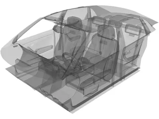Interior Audi RS4 (2006) 3D Model preview