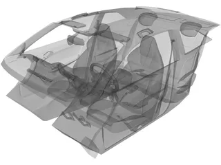Interior Audi S5 (2010) 3D Model preview