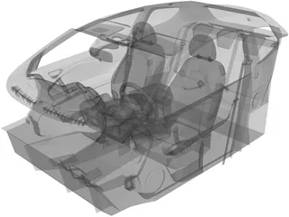 Interior Alfa Romeo MiTo (2009) 3D Model preview