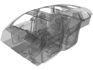 Interior Audi Q7 (2009) 3D Model preview