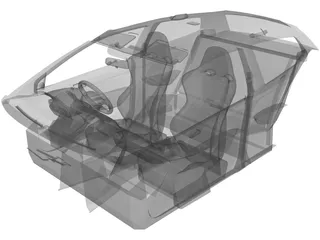 Interior Honda Civic Mugen (2004) 3D Model preview