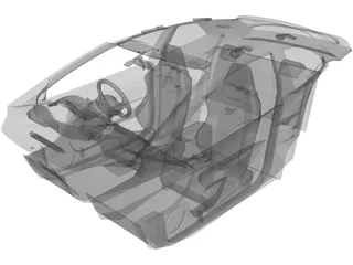 Interior Honda Civic Type-R (2007) 3D Model preview