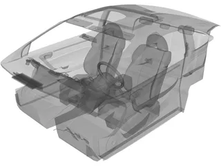 Interior Honda Civic SI (2006) 3D Model preview