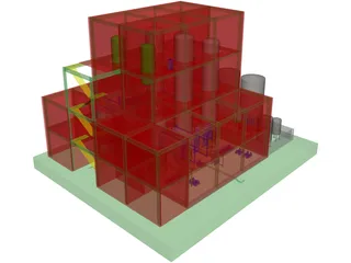 Alcohol Distillery 3D Model preview