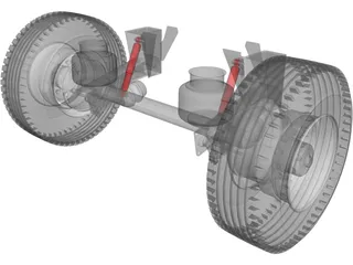 Hendrickson Suspension 3D Model preview