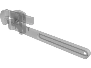 Pipe Wrench 3D Model preview