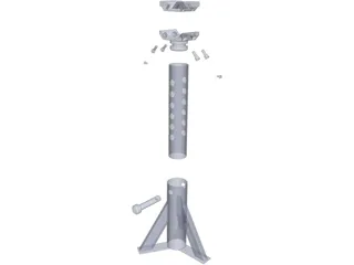 Axle Support Stand 3D Model preview