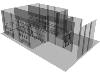 Police Holding Cell 3D Model preview