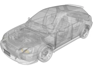 Subaru Impreza Sportwagon (2003) 3D Model preview
