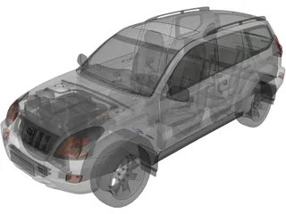 Toyota Land Cruiser Prado 120 (2010) 3D Model preview