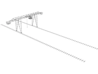 Metal Crane 3D Model preview