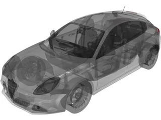 Alfa Romeo Giulietta (2010) 3D Model preview